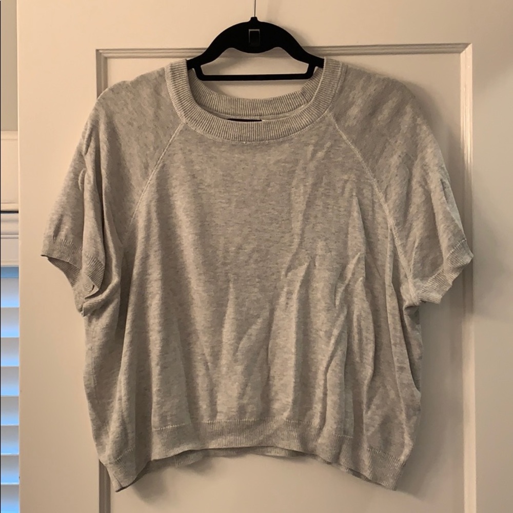 UO Cropped Box Knit Top